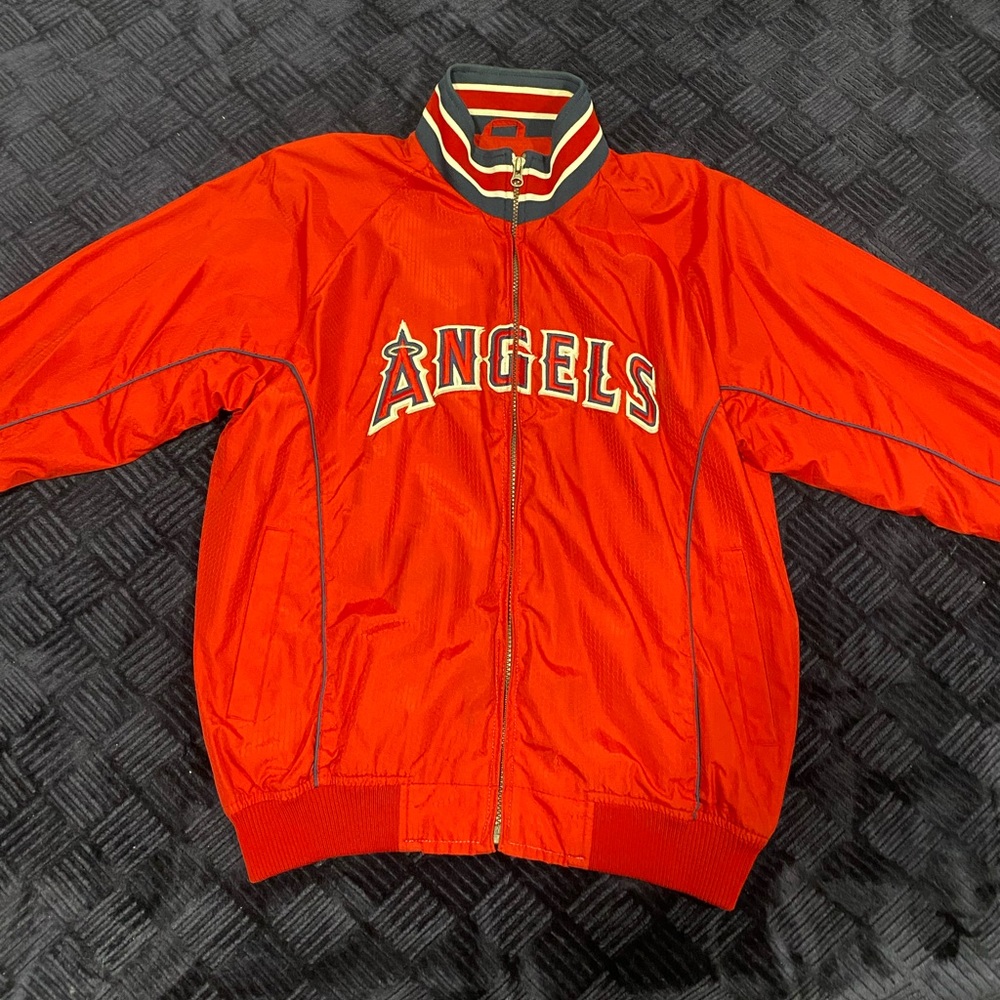 Authentic Vintage Majestic Angels Dugout Bomber. Size Large.